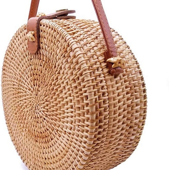 ‼️Last 2‼️Round Circle Rattan Straw Bag Blogger - Picture 8 of 11
